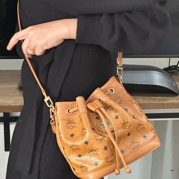 MCM cognac bucket purse - Picture 6 of 9